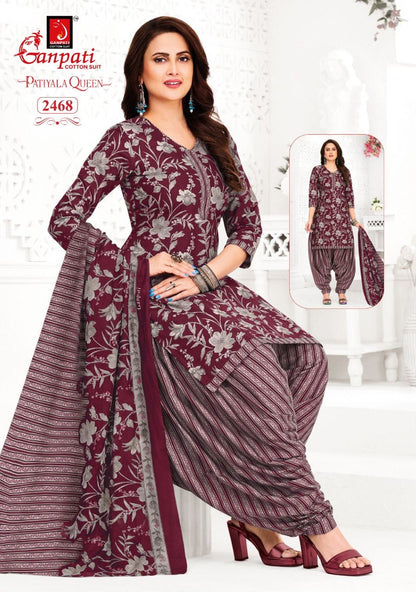 Patiyala Queen Vol 13 Ganpati Readymade Cotton Salwar Suits Wholesaler Gujarat