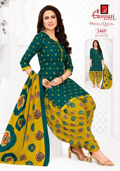 Patiyala Queen Vol 13 Ganpati Readymade Cotton Salwar Suits Wholesaler Gujarat