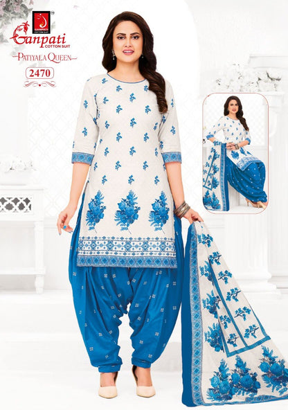 Patiyala Queen Vol 13 Ganpati Readymade Cotton Salwar Suits Wholesaler Gujarat