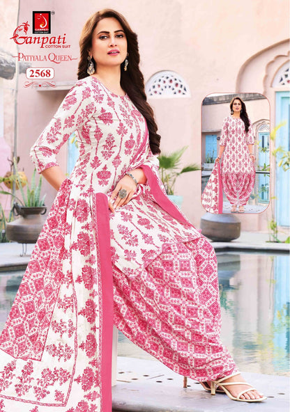 Patiyala Queen Vol 14 Ganpati Cotton Dress Material Wholesale Rate