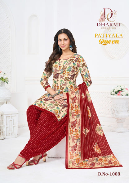 Patiyala Queen Vol 1 Dharmi Cotton Dress Material Wholesaler Ahmedabad