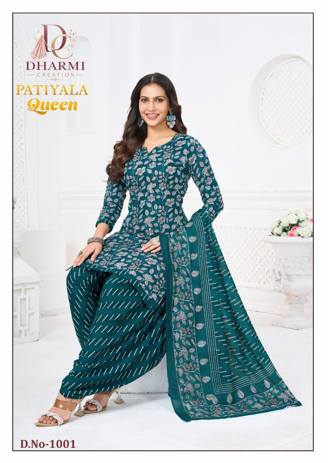 Patiyala Queen Vol 1 Dharmi Cotton Dress Material Wholesaler Ahmedabad