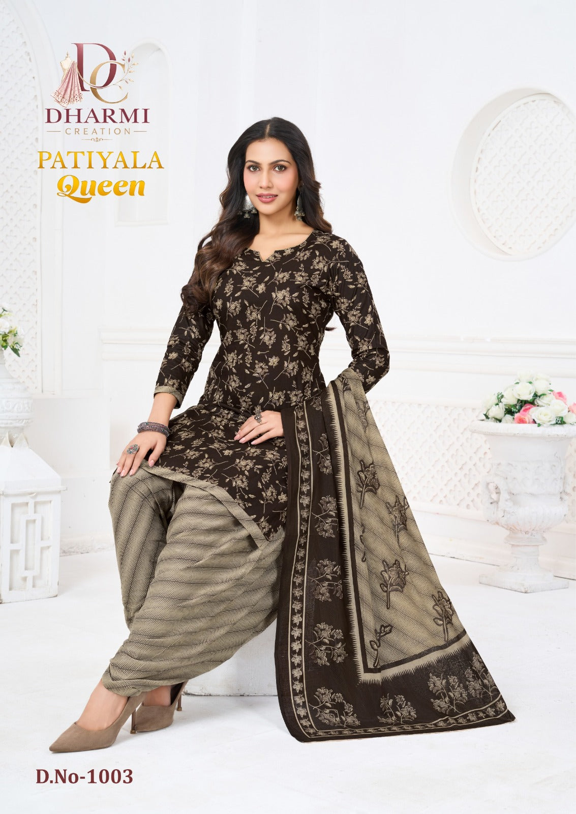 Patiyala Queen Vol 1 Dharmi Cotton Dress Material Wholesaler Ahmedabad