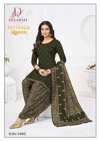 Patiyala Queen Vol 1 Dharmi Cotton Dress Material Wholesaler Ahmedabad