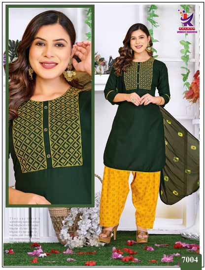 Patiyala Rani 2 Mlm Kalash Lifestyle Rayon 14Kg Readymade Salwar Suits Manufacturer Ahmedabad