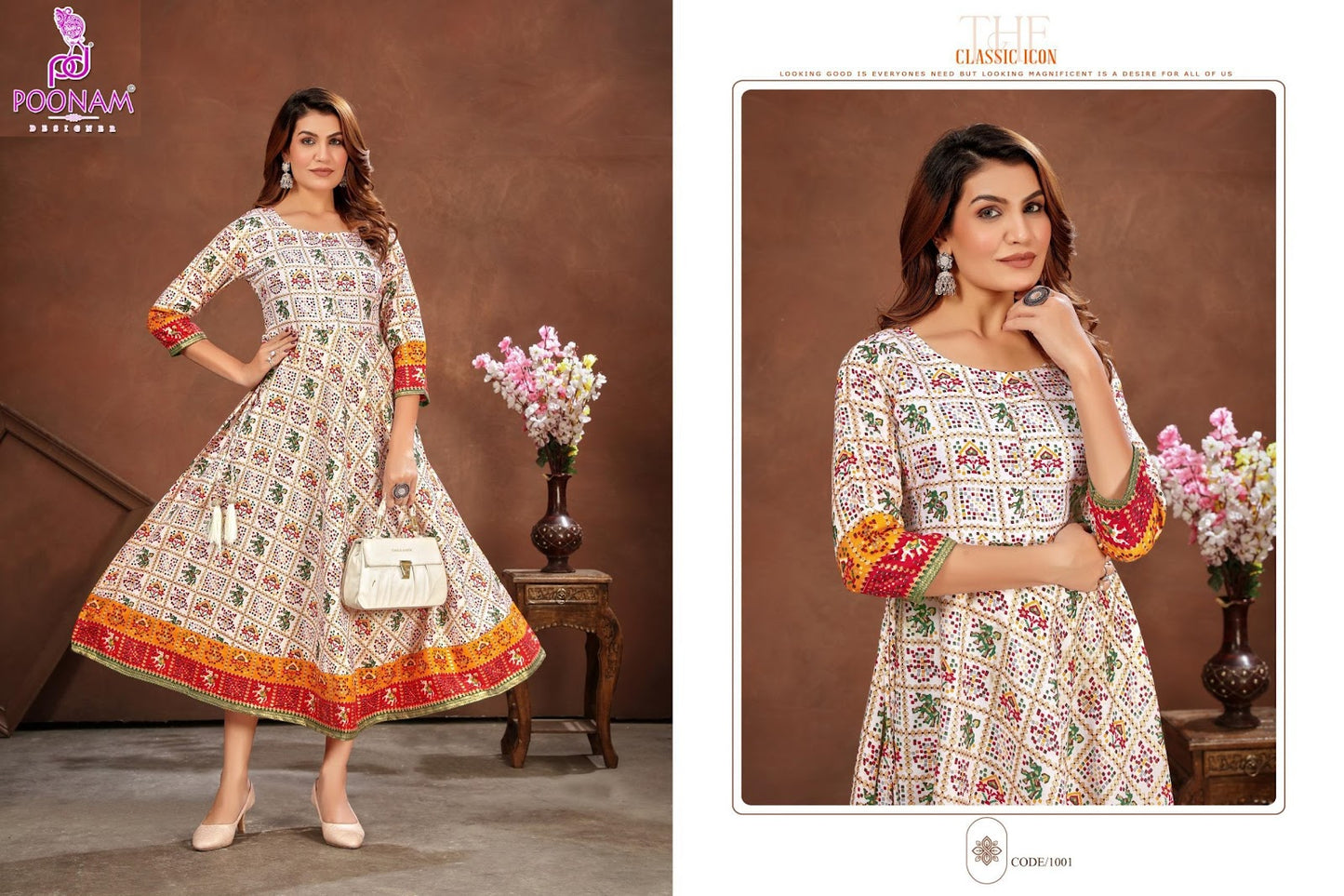 Patola 110625 Poonam Designer Cotton Anarkali Kurtis Exporter India
