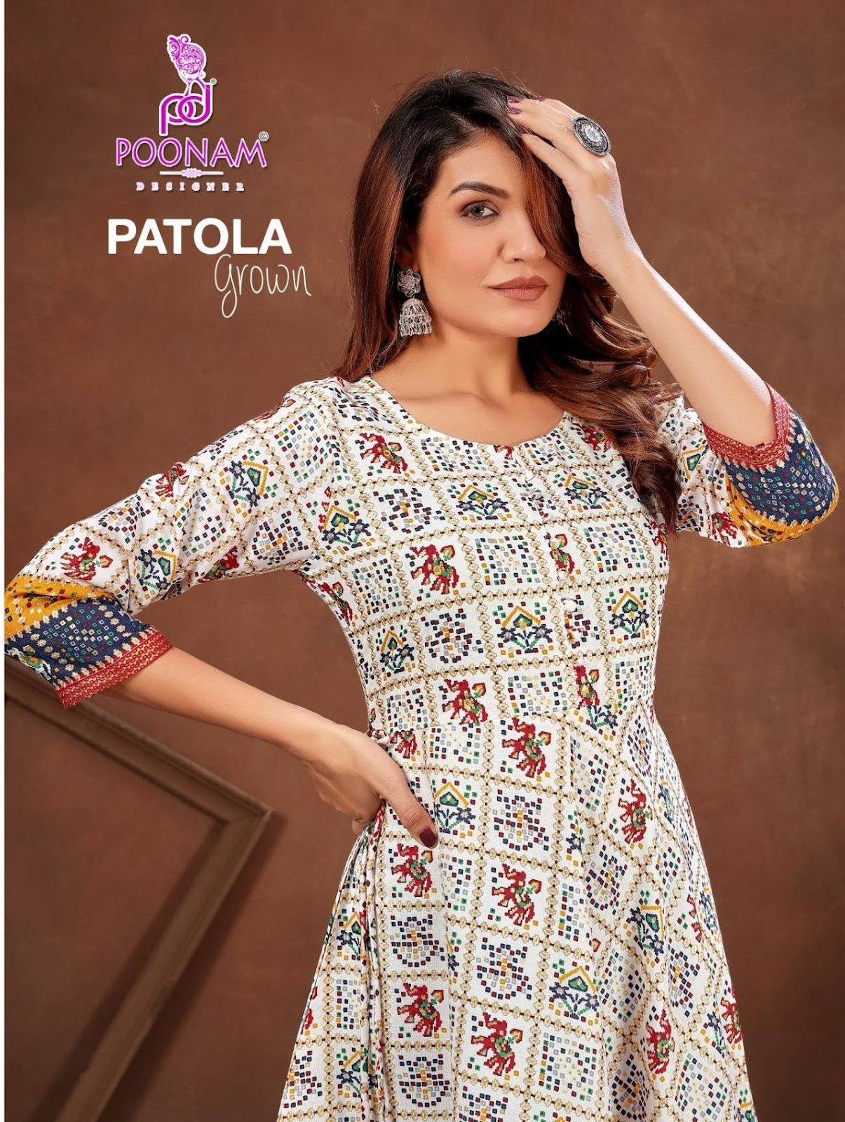 Patola 110625 Poonam Designer Cotton Anarkali Kurtis Exporter India