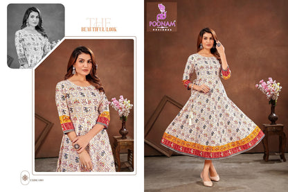Patola 110625 Poonam Designer Cotton Anarkali Kurtis Exporter India