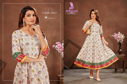 Patola 110625 Poonam Designer Cotton Anarkali Kurtis Exporter India