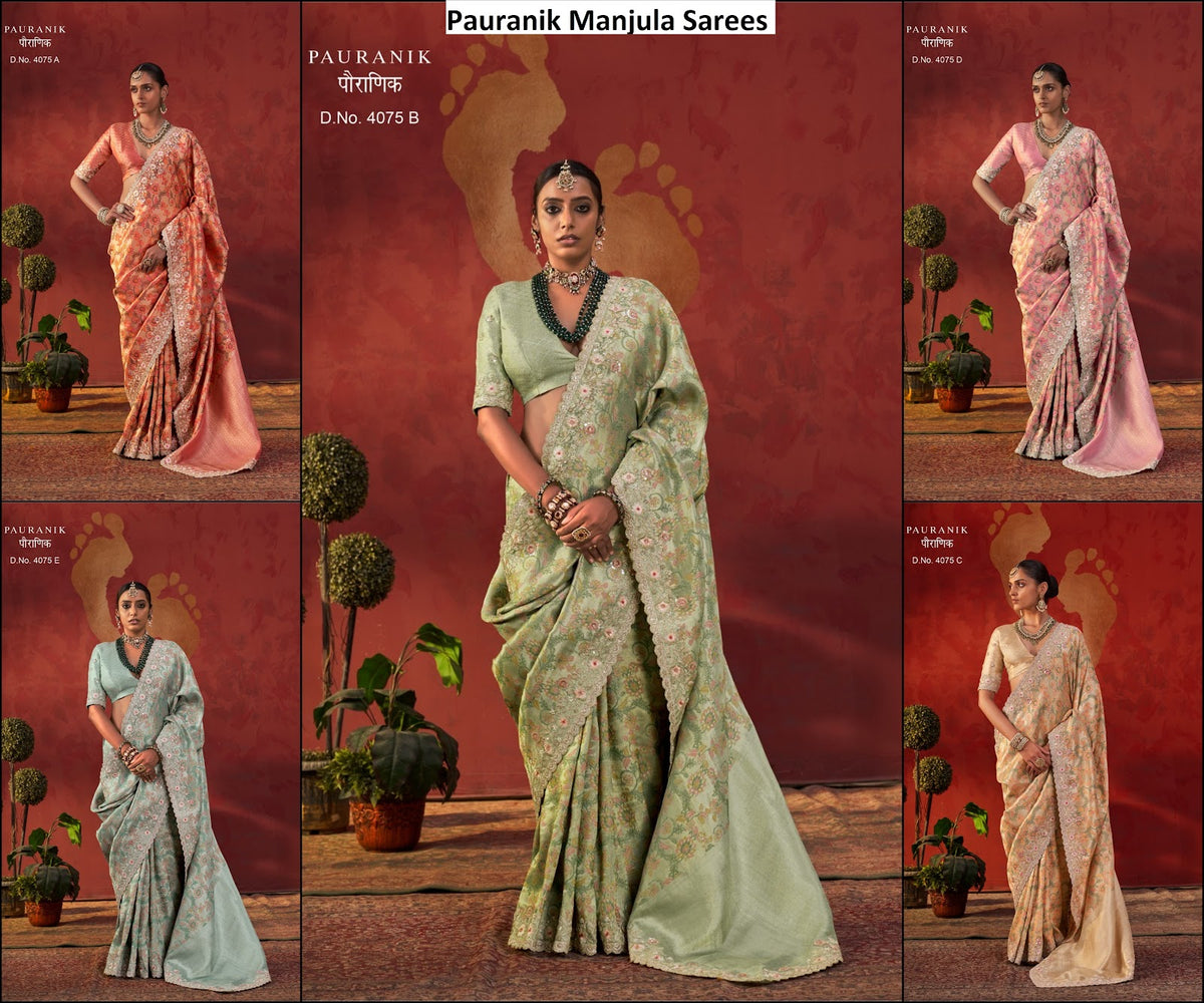 Pauranik Manjula Viscose Sarees Exporter India