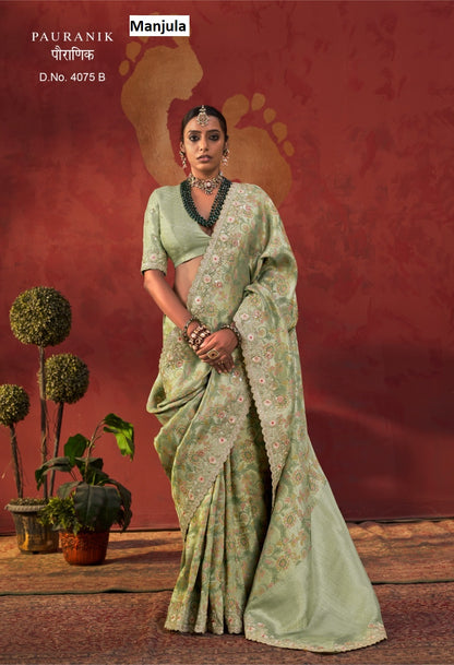 Pauranik Manjula Viscose Sarees Exporter India
