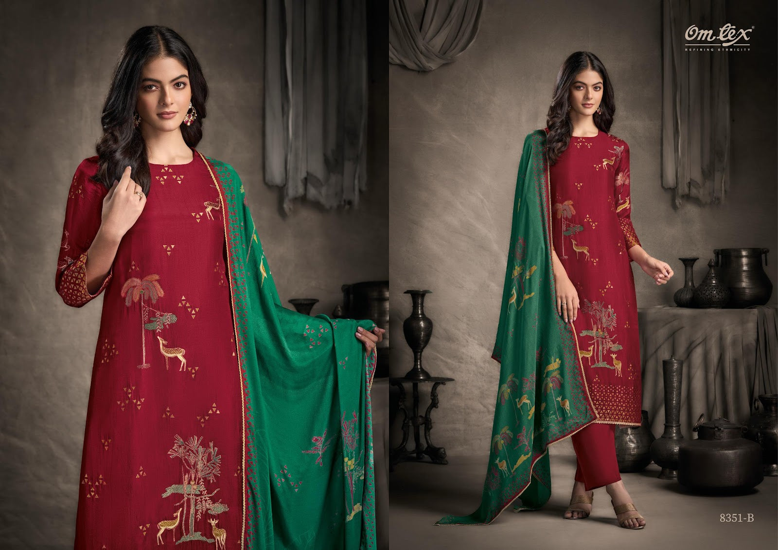 Pavika Omtex Silk Pant Style Suits Manufacturer Ahmedabad