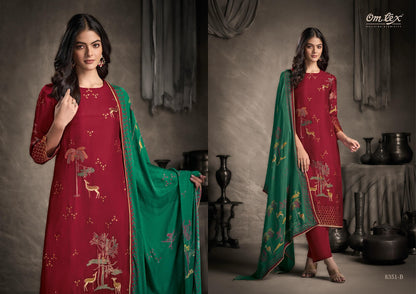 Pavika Omtex Silk Pant Style Suits Manufacturer Ahmedabad