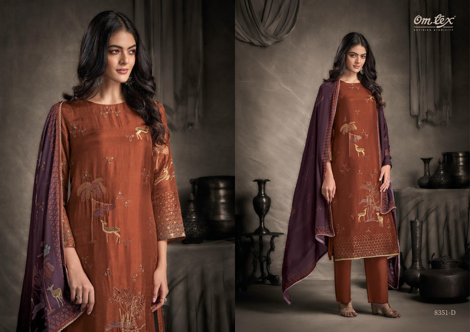 Pavika Omtex Silk Pant Style Suits Manufacturer Ahmedabad