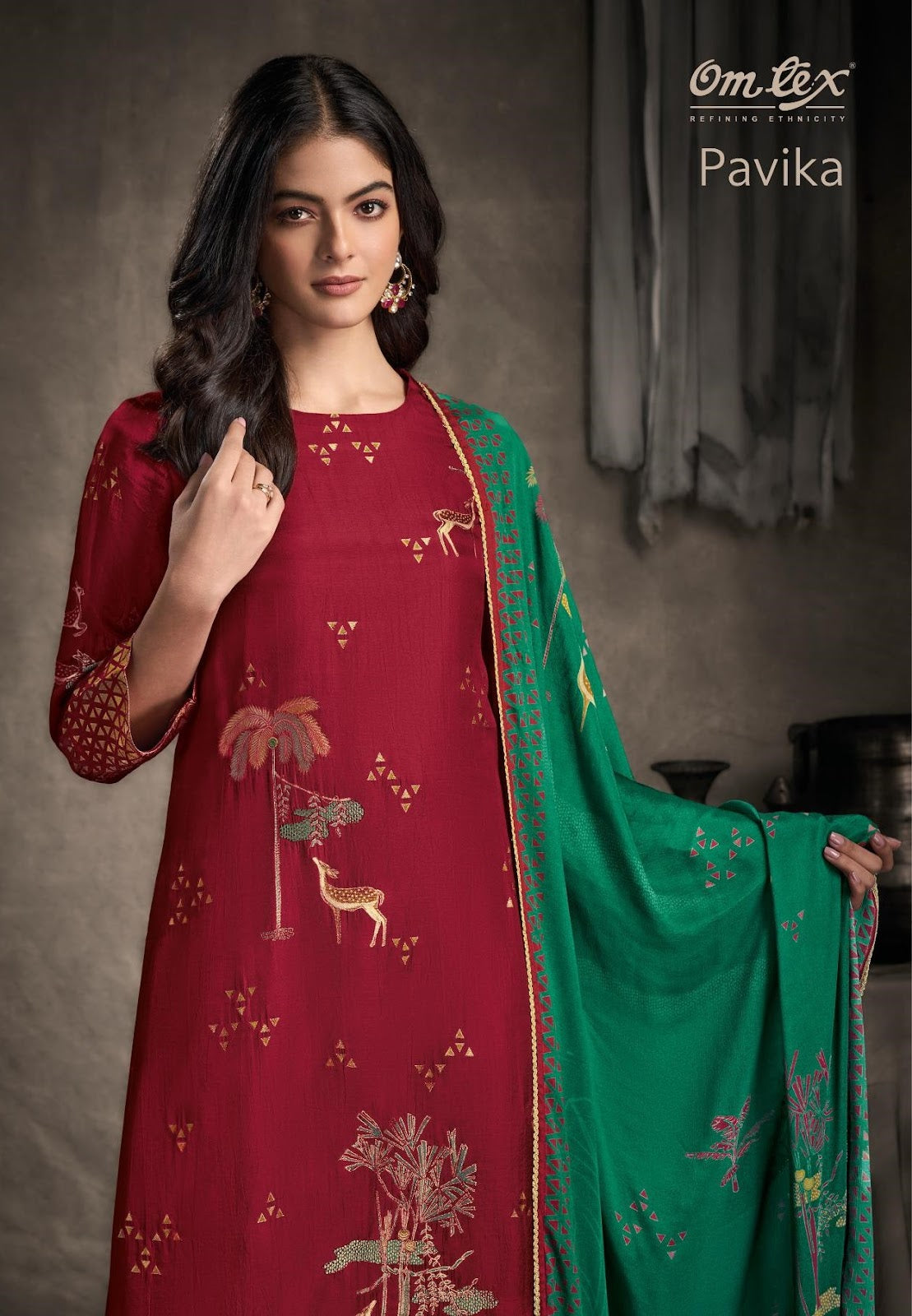 Pavika Omtex Silk Pant Style Suits Manufacturer Ahmedabad