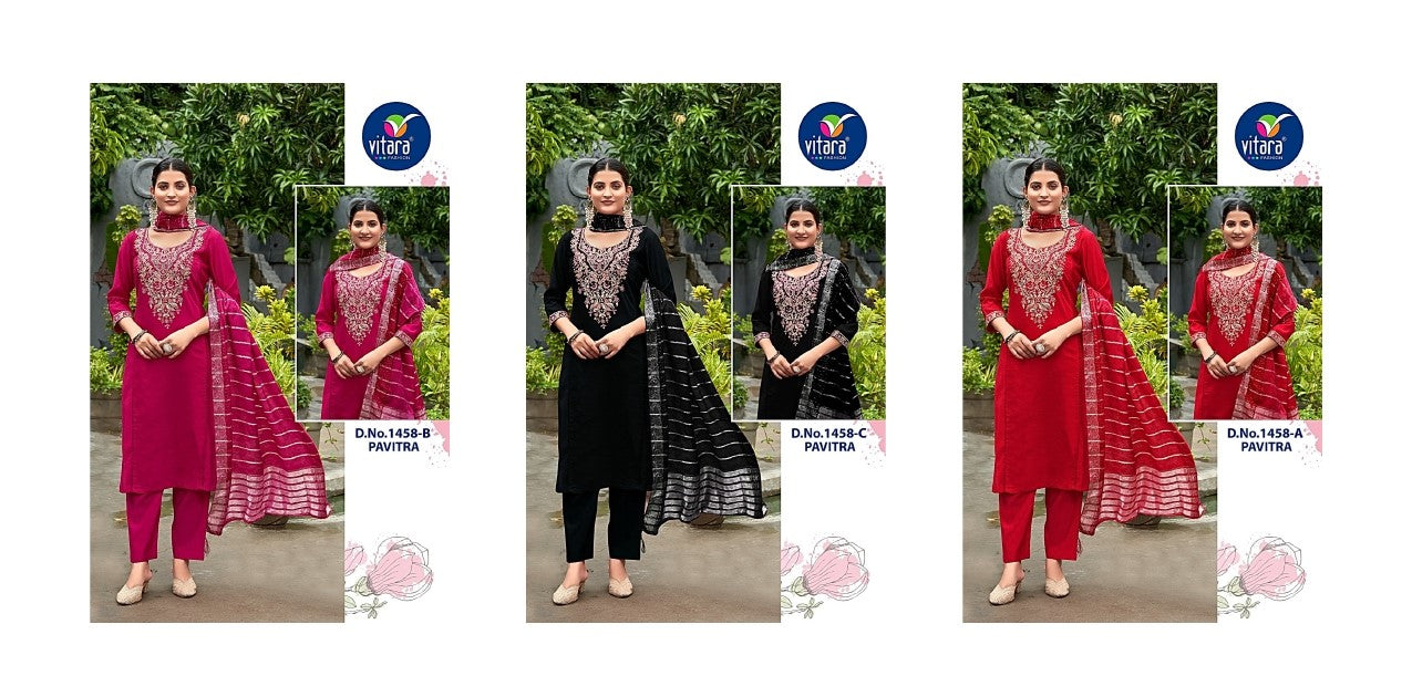 Pavitra Vitara Vetican Readymade Pant Style Suits Wholesale