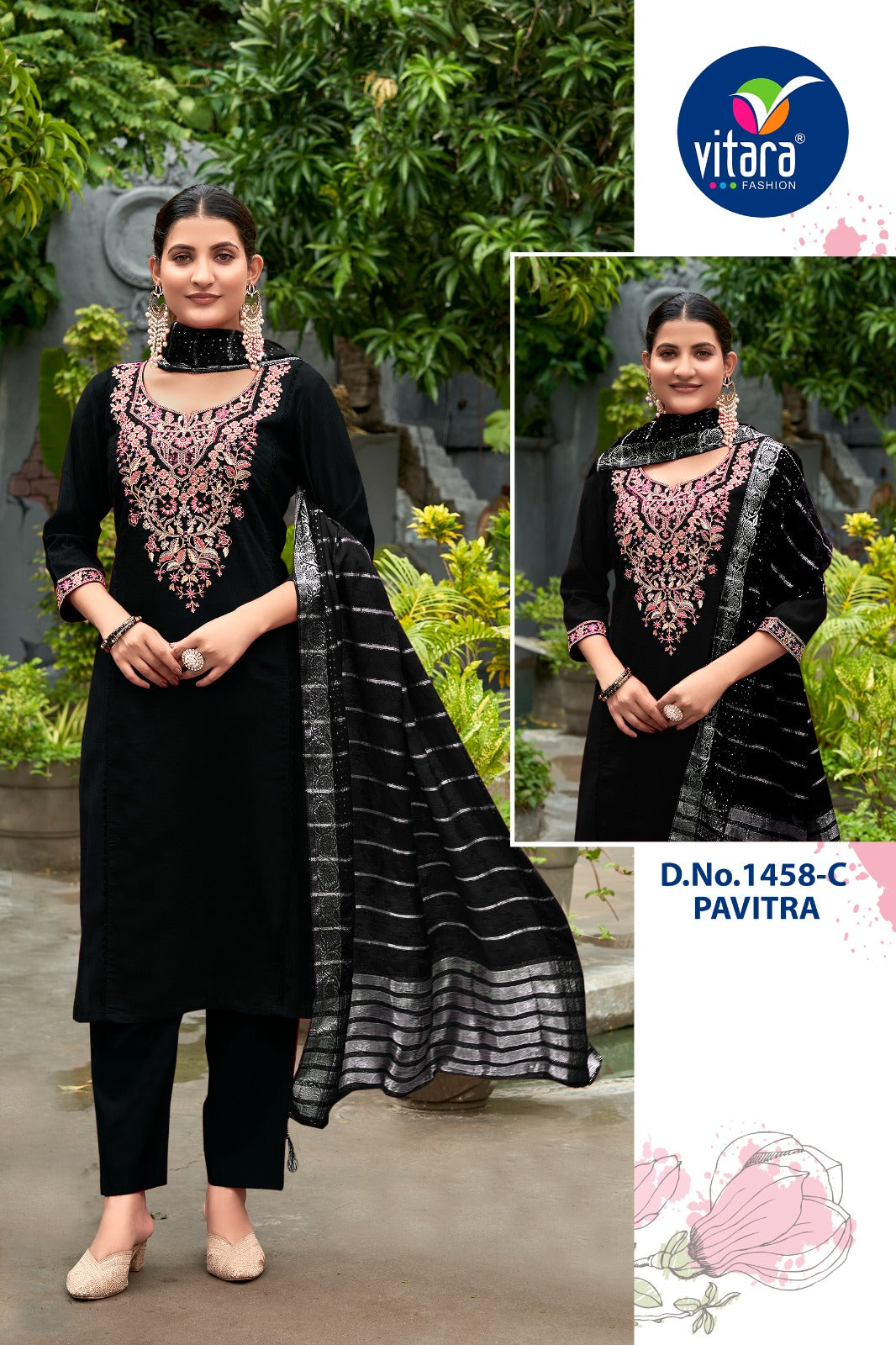 Pavitra Vitara Vetican Readymade Pant Style Suits Wholesale