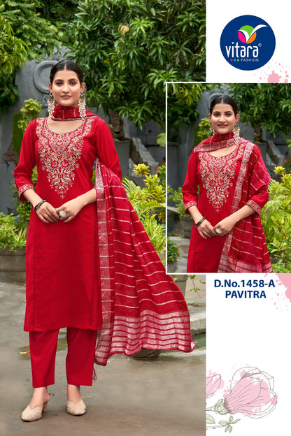 Pavitra Vitara Vetican Readymade Pant Style Suits Wholesale