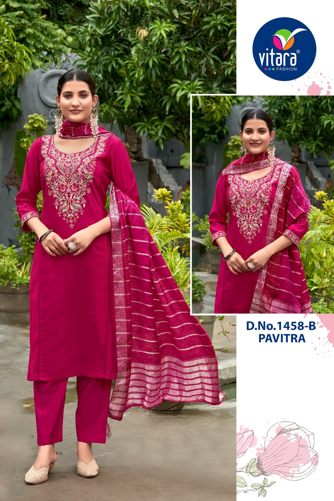 Pavitra Vitara Vetican Readymade Pant Style Suits Wholesale