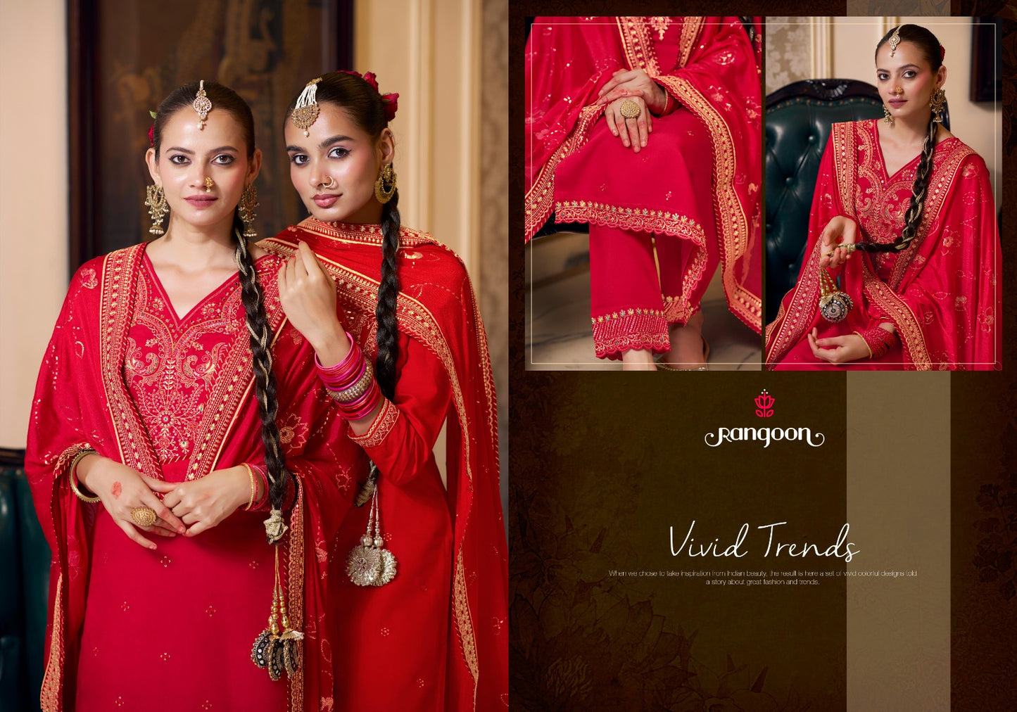 Pavitra Vol 3 Rangoon Silk Readymade Pant Style Suits Exporter India