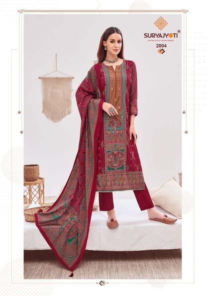 Payal Advance Vol 2 Suryajyoti Pure Modal Pant Style Suits Supplier Gujarat