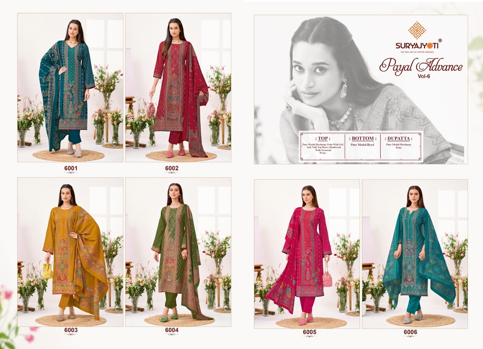 Payal Advance Vol 6 Suryajyoti Modal Pant Style Suits Manufacturer Gujarat