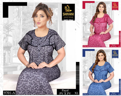 Payal Gpo Shivani Pv Night Gowns Manufacturer Ahmedabad