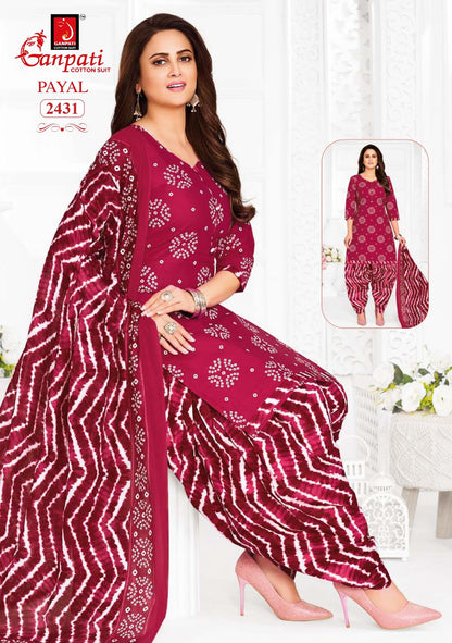 Payal Patiyala Vol 10 Ganpati Cotton Readymade Suits Wholesale Price