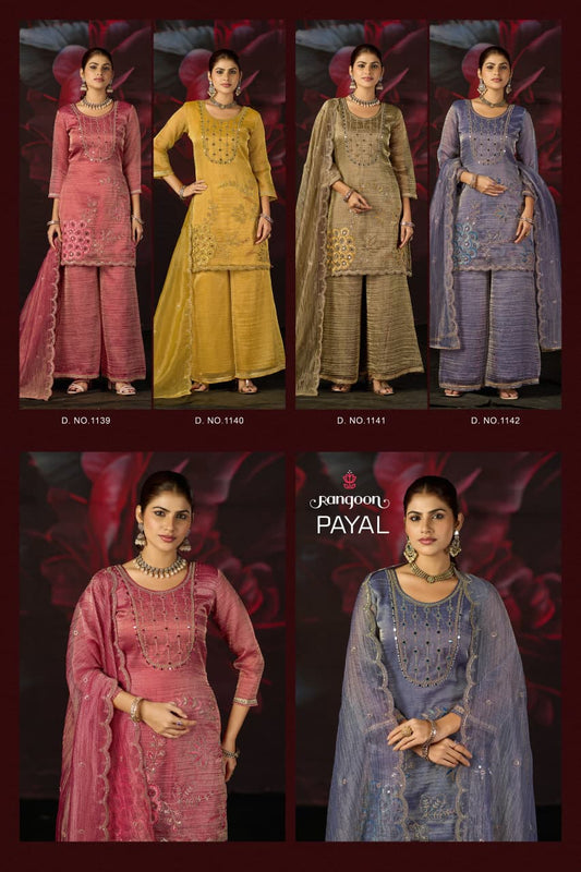 Payal Rangoon Salsa Readymade Plazzo Style Suits Wholesale Price