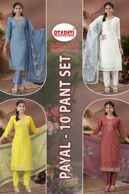 Payal Vol 10 Dn 8992 Dt Devi Roman Girls Readymade Pant Suits Manufacturer Gujarat