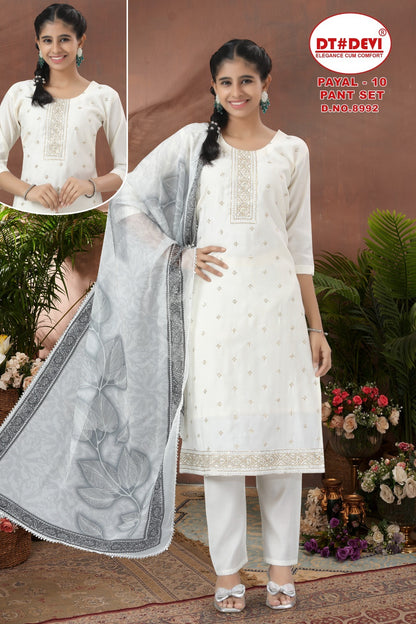 Payal Vol 10 Dn 8992 Dt Devi Roman Girls Readymade Pant Suits Manufacturer Gujarat