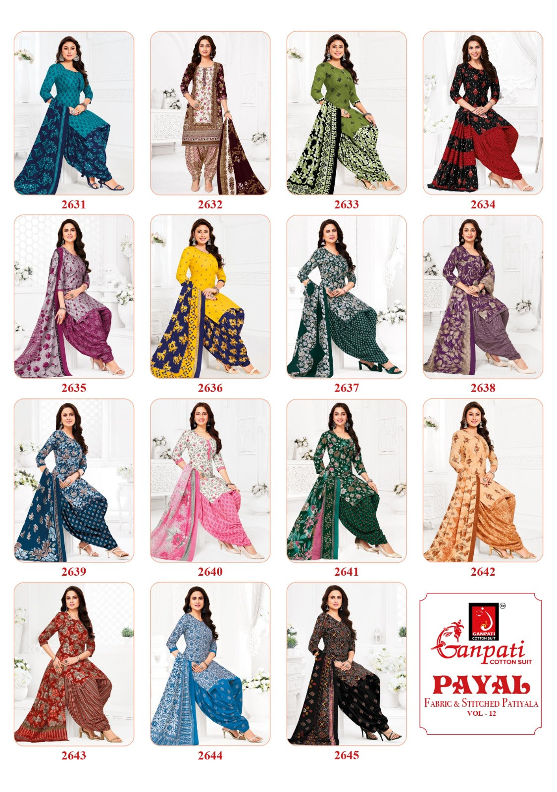 Payal Vol 12 Ganpati Cotton Dress Material Supplier