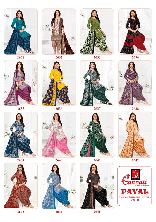 Payal Vol 12 Ganpati Cotton Dress Material Supplier