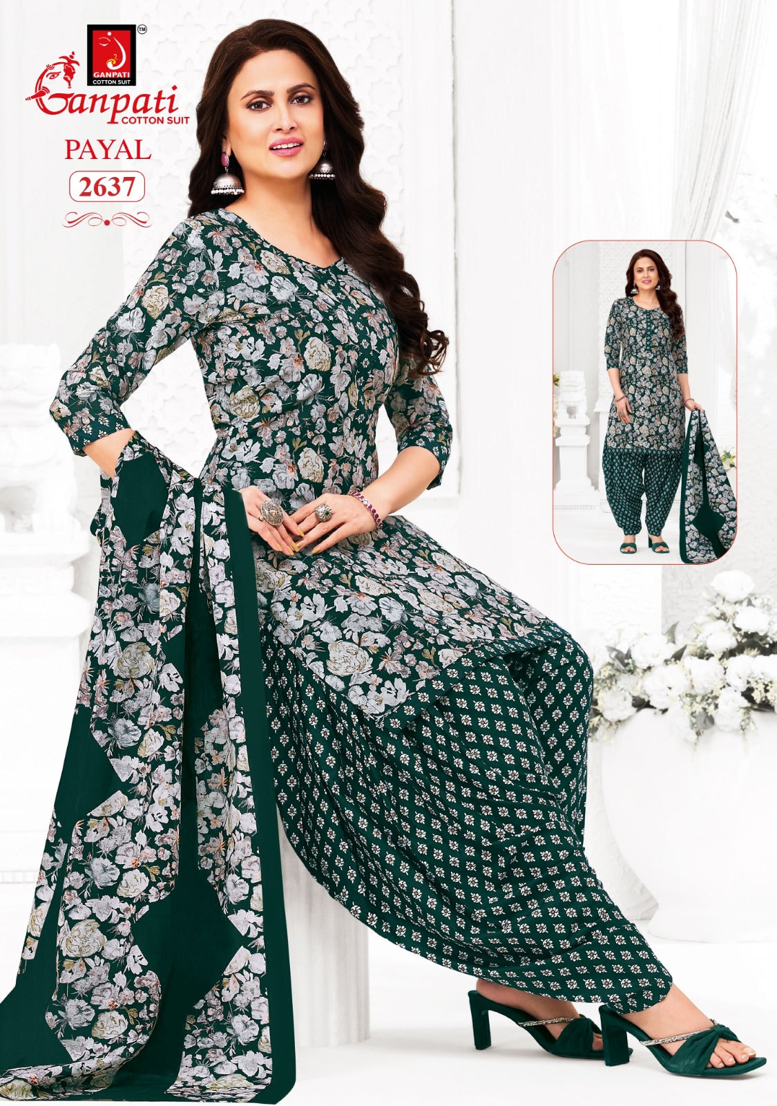 Payal Vol 12 Ganpati Cotton Dress Material Supplier