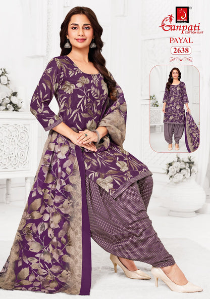 Payal Vol 12 Ganpati Readymade Cotton Patiyala Suits Wholesale Price