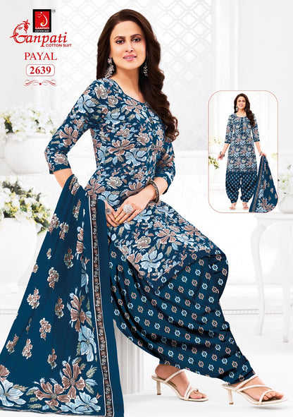 Payal Vol 12 Ganpati Readymade Cotton Patiyala Suits Wholesale Price