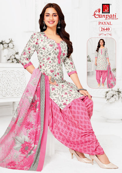 Payal Vol 12 Ganpati Readymade Cotton Patiyala Suits Wholesale Price