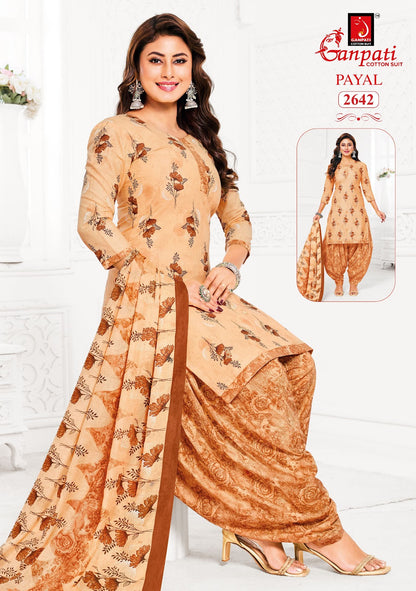 Payal Vol 12 Ganpati Readymade Cotton Patiyala Suits Wholesale Price
