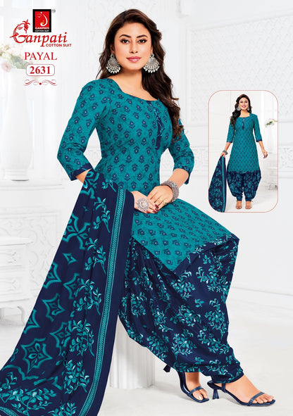 Payal Vol 12 Ganpati Readymade Cotton Patiyala Suits Wholesale Price