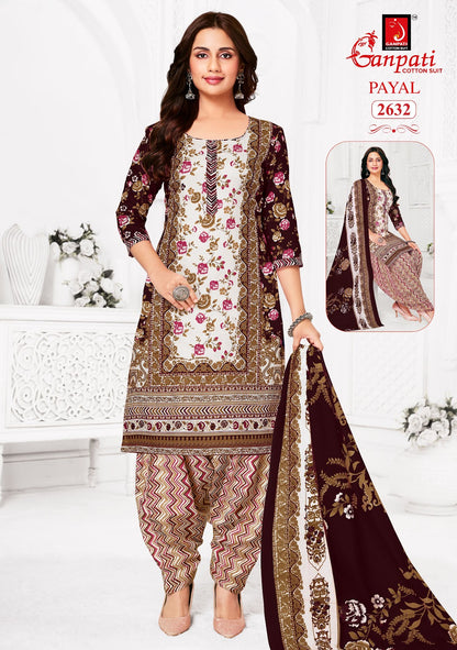 Payal Vol 12 Ganpati Readymade Cotton Patiyala Suits Wholesale Price