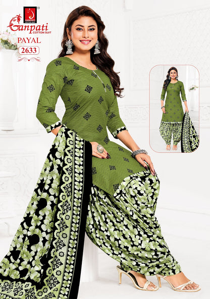 Payal Vol 12 Ganpati Readymade Cotton Patiyala Suits Wholesale Price