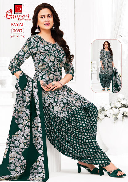 Payal Vol 12 Ganpati Readymade Cotton Patiyala Suits Wholesale Price