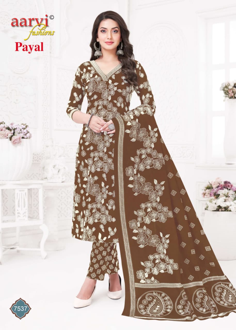 Payal Vol 1 Aarvi Fashions Readymade Cotton Pant Suits Exporter India