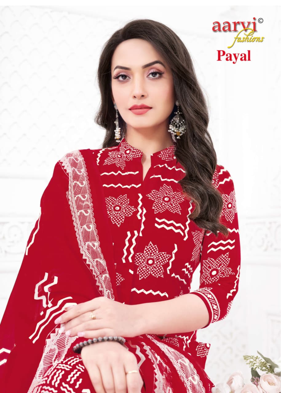 Payal Vol 1 Aarvi Fashions Readymade Cotton Pant Suits Exporter India
