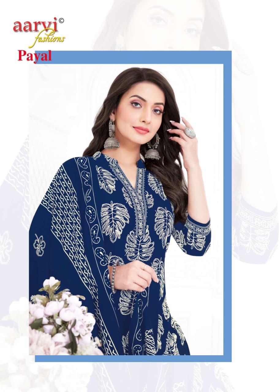 Payal Vol 1 Aarvi Fashions Readymade Cotton Pant Suits Exporter India