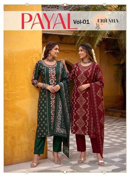 Payal Vol 1 Erraha Vetican Readymade Pant Style Suits Exporter Ahmedabad