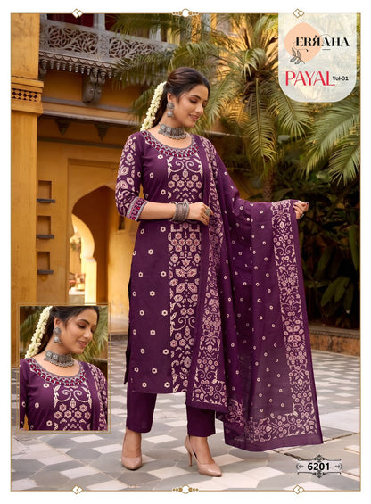 Payal Vol 1 Erraha Vetican Readymade Pant Style Suits Exporter Ahmedabad