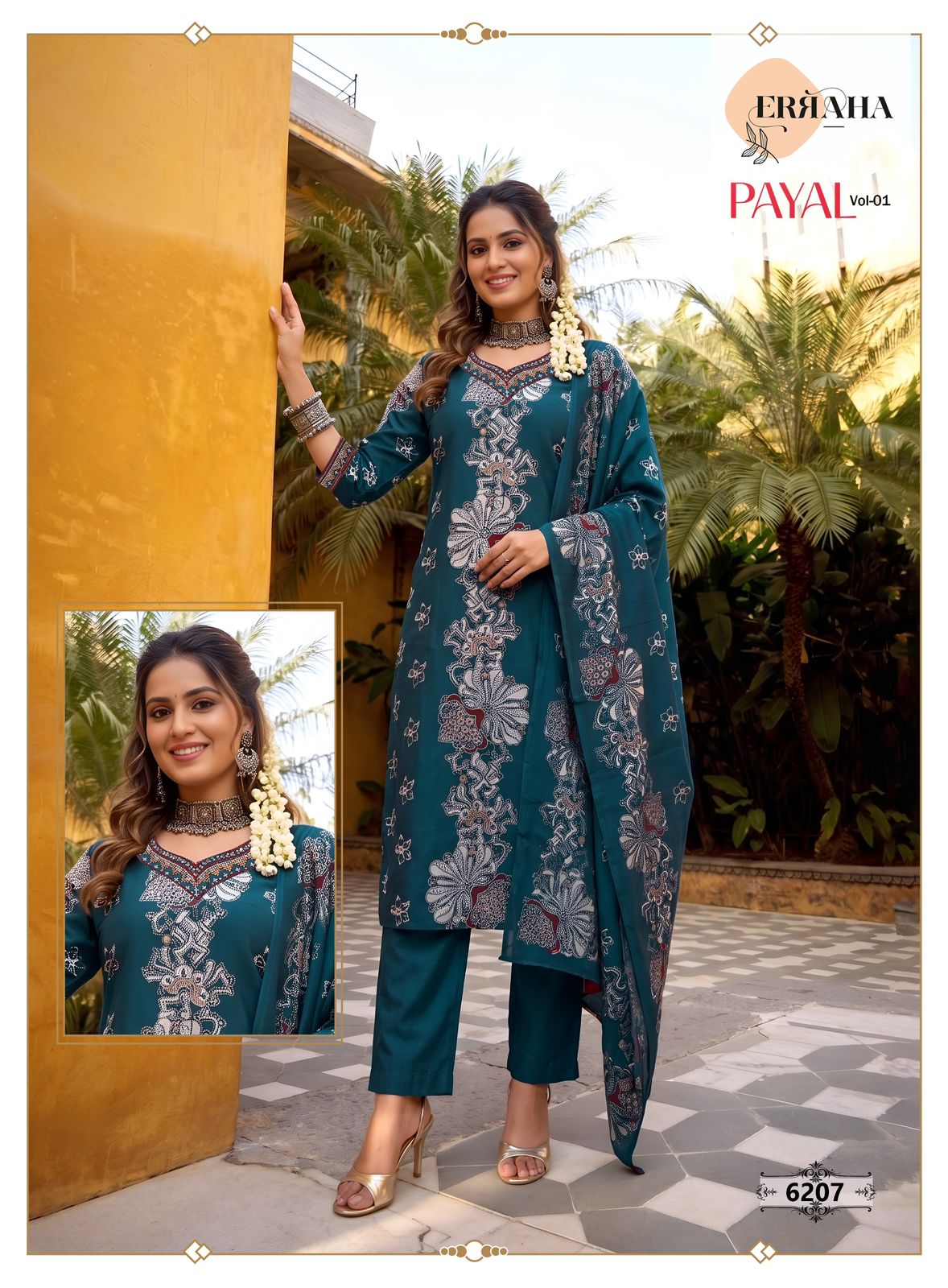 Payal Vol 1 Erraha Vetican Readymade Pant Style Suits Exporter Ahmedabad