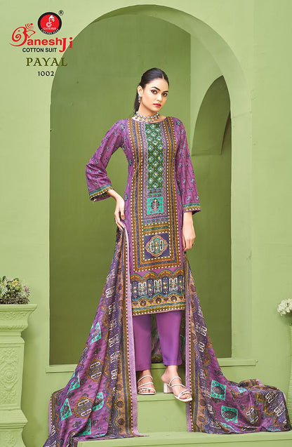 Payal Vol 1 Ganeshji Cotton Karachi Salwar Suits Supplier