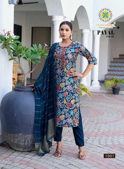 Payal Vol 1 Passion Tree Vetican Readymade Pant Style Suits Wholesaler